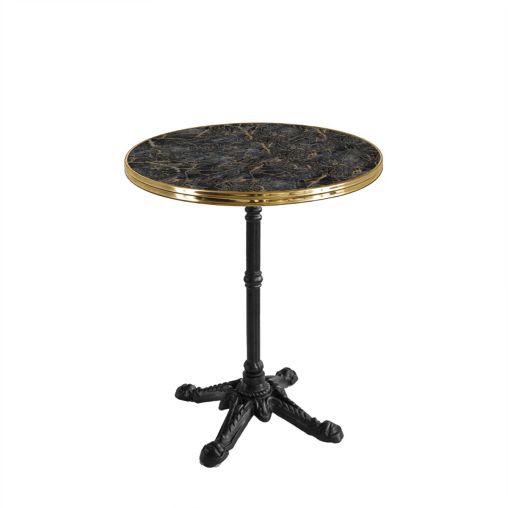 Plateau de table cerclé laiton WERZALIT Ø60cm Sienna - Henri Julien