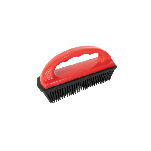 Brosse en caoutchouc pour MOP et bandeaux CONCEPT MICROFIBRE 16x5x9cm rouge et noir - Henri Julien