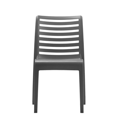 Chaise SLAT Polypropylène 50,5x58xh88cm Anthracite - Grosfillex - Henri Julien