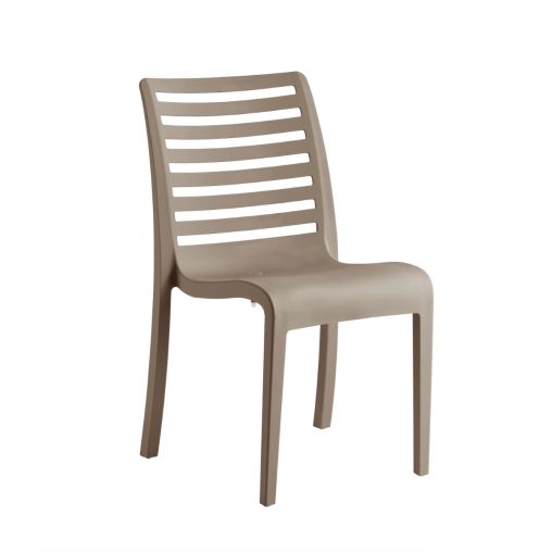 Chaise SLAT Polypropylène 50,5x58xh88cm Taupe - Grosfillex - Henri Julien