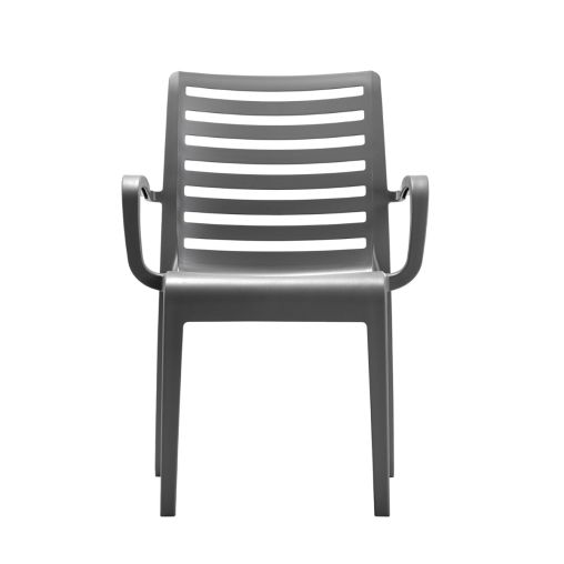 Fauteuil SLAT Polypropylène 58x60xh88cm Anthracite - Grosfillex - Henri Julien