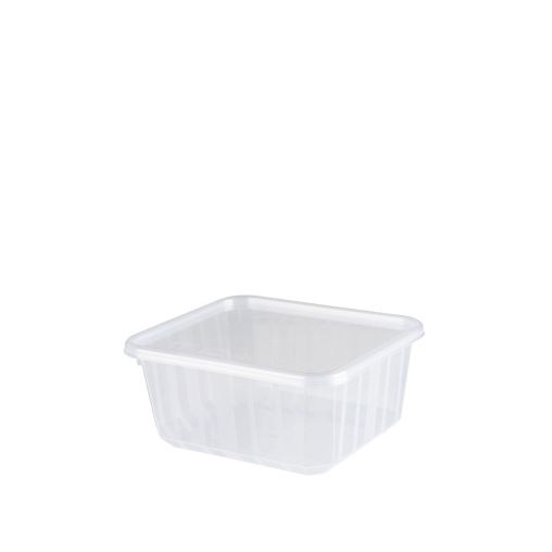200 Boîtes réutilisables + couvercles CARTYBOX 106x121xh54mm 0,45L Transparent - Henri Julien