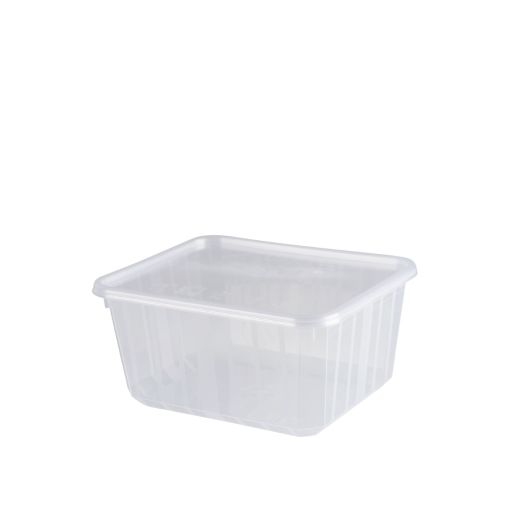 200 Boîtes réutilisables + couvercles CARTYBOX 118x142xh68mm 0,75L Transparent - Henri Julien