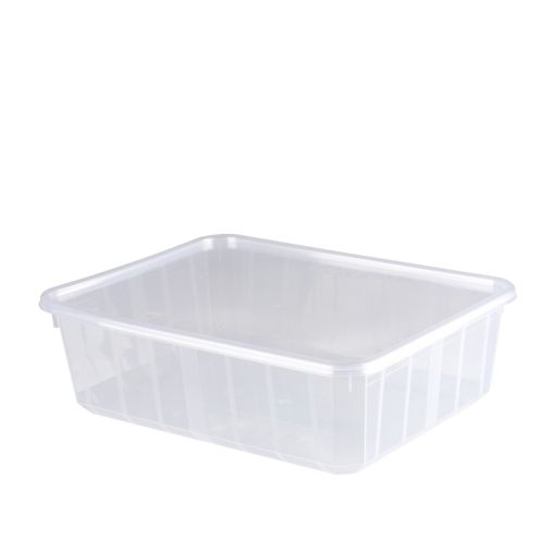 100 Boîtes réutilisables + couvercles CARTYBOX 146x188xh55mm 1,1L Transparent - Henri Julien