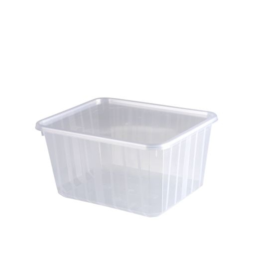 100 Boîtes réutilisables + couvercles CARTYBOX 130x159xh83mm 1,15L Transparent - Henri Julien