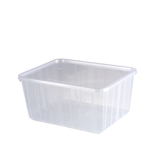 100 Boîtes réutilisables + couvercles CARTYBOX 134x172xh85mm 1,35L Transparent - Henri Julien