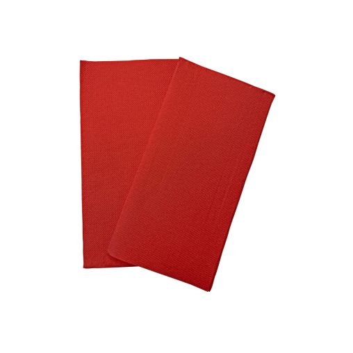1200 Serviettes 2 épaisseurs DOUBLE POINT 38x38cm pliage en 8 Rouge - Henri Julien