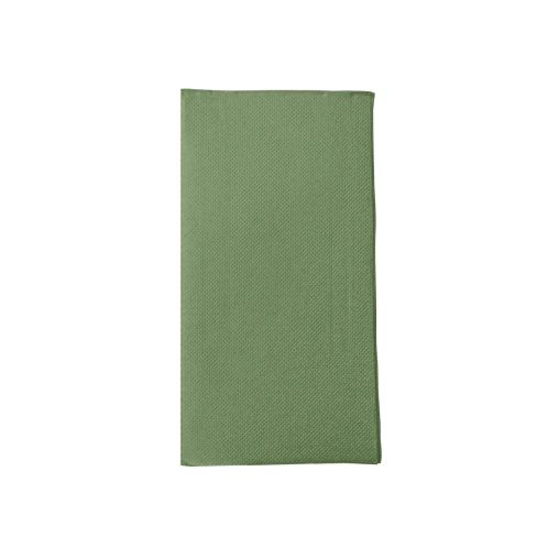 1200 Serviettes 2 épaisseurs DOUBLE POINT 38x38cm pliage en 8 Vert Olive - Henri Julien