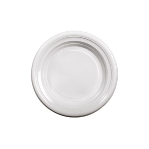 25 Assiettes plates réutilisables RIPIATTI Ø220mm Polypropylène Blanc - Henri Julien