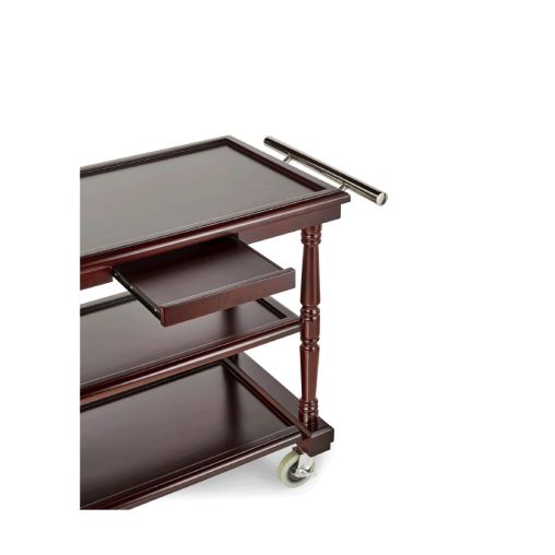 Chariot de service 3 plateaux WOOD Bois 92x50xh79cm Marron - Henri Julien
