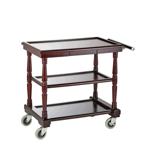 Chariot de service 3 plateaux WOOD Bois 92x50xh79cm Marron - Henri Julien