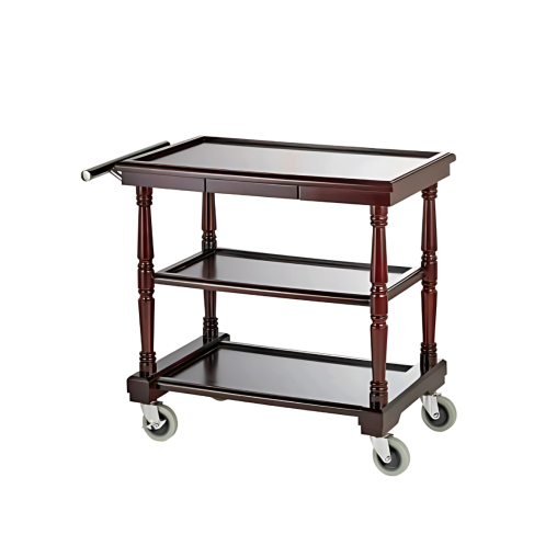 Chariot de service 3 plateaux WOOD Bois 92x50xh79cm Marron - Henri Julien