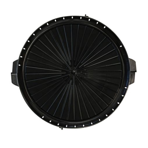 Boîte à pizza réutilisable Ø395xh50mm Plastique alimentaire Noir - Henri Julien