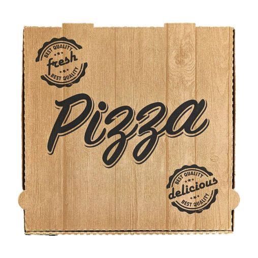 100 Boîtes à pizza 40x40cm Carton Kraft - Henri Julien