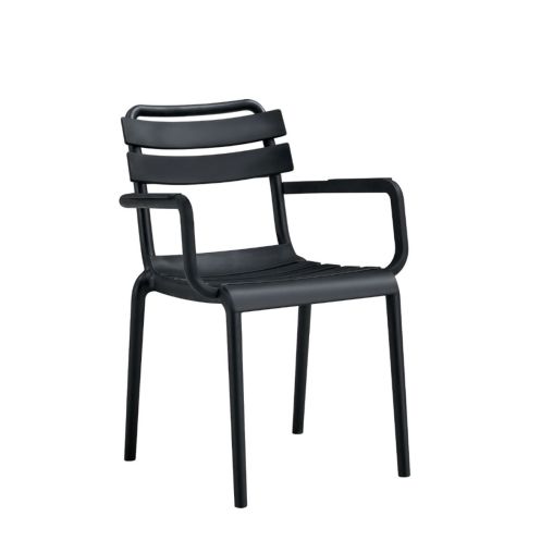 Fauteuil MIO Polypropylène 56x56xh82cm Anthracite - Henri Julien