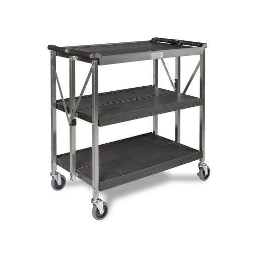 Chariot de service pliable 3 étagères aluminium - Henri Julien