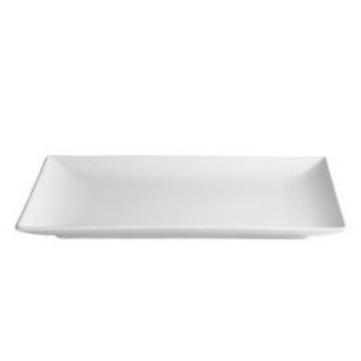 Assiette rectangle STONEWARE 340x220mm Grès Blanc - Henri Julien