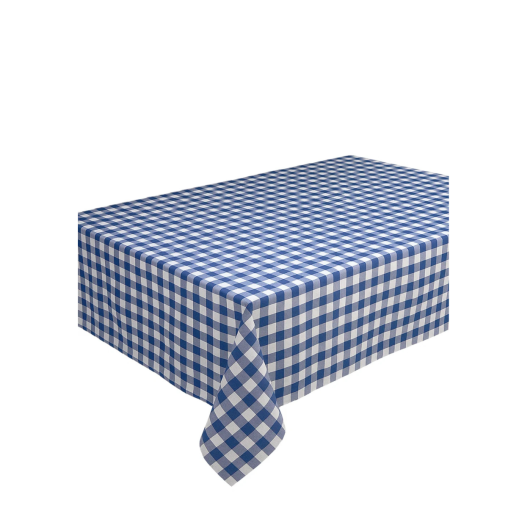 Nappe tissu Rectangulaire 130x170 Carreaux Bleu - Henri Julien