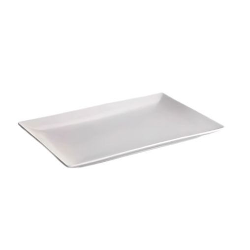 Assiette rectangle STONEWARE 300x200mm Grès Blanc - Henri Julien