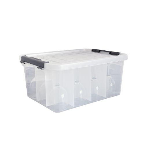 Boîte de rangement 12 cases CLIP'BOX 400x290x180mm Polypropylène + 12 Verres GODELLO 19cl - Henri Julien