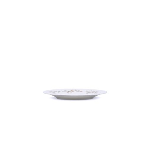 Assiette plate RETRO BROWN FLOWER Ø160mm Porcelaine Blanc - Henri Julien