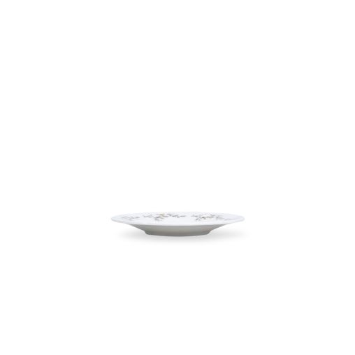 Soucoupe à café RETRO BROWN FLOWER Ø140mm Porcelaine Blanc - Henri Julien