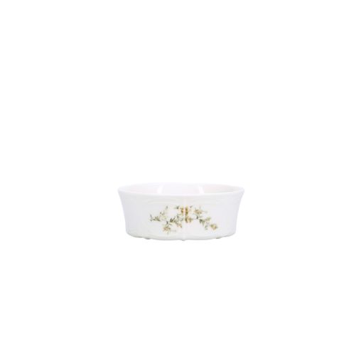 Bol RETRO BROWN FLOWER Ø130xh50mm 41cl Porcelaine Blanc - Henri Julien