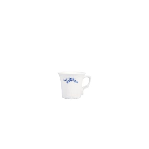 Tasse à café RETRO BLUE FLOWER 11cl Ø68xh65mm Porcelaine Blanc - Henri Julien