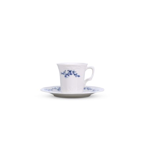 Tasse à thé RETRO BLUE FLOWER 20cl Ø81xh80mm Porcelaine Blanc - Henri Julien