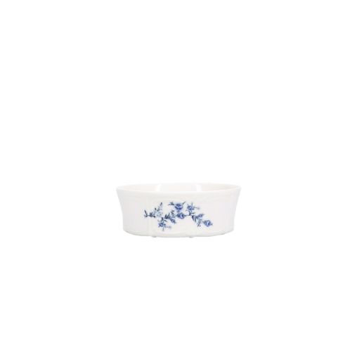 Bol RETRO BLUE FLOWER Ø130xh50mm 41cl Porcelaine Blanc - Henri Julien