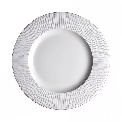 Assiette plate WILLOW RIM Ø300mm Porcelaine Blanc - Henri Julien