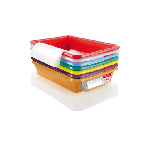 Bacs Plat Témoin 3L avec Couvercles - Lot de 7 Coloris - Henri Julien