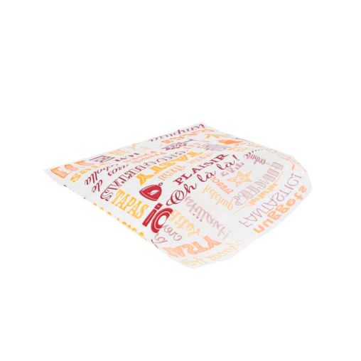 1000 Sachets à frites PAROLE 120x120mm 35g/m² Papier ingraissable Blanc - Henri Julien
