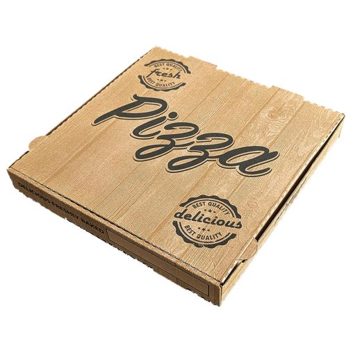 100 Boîtes à pizza 33x33cm Carton Kraft - Henri Julien