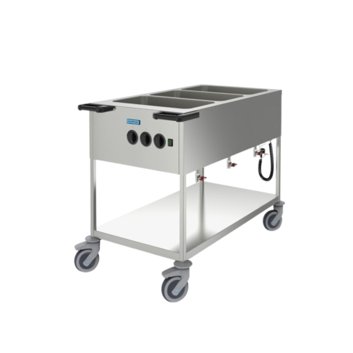 Chariot Bain-Marie chauffant 3 cuves GN1/1 HUPFER - Henri Julien