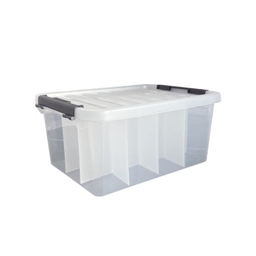 Boîte de rangement L 12 cases avec couvercle CLIP'BOX 400x290x180mm Polypropylène - Henri Julien